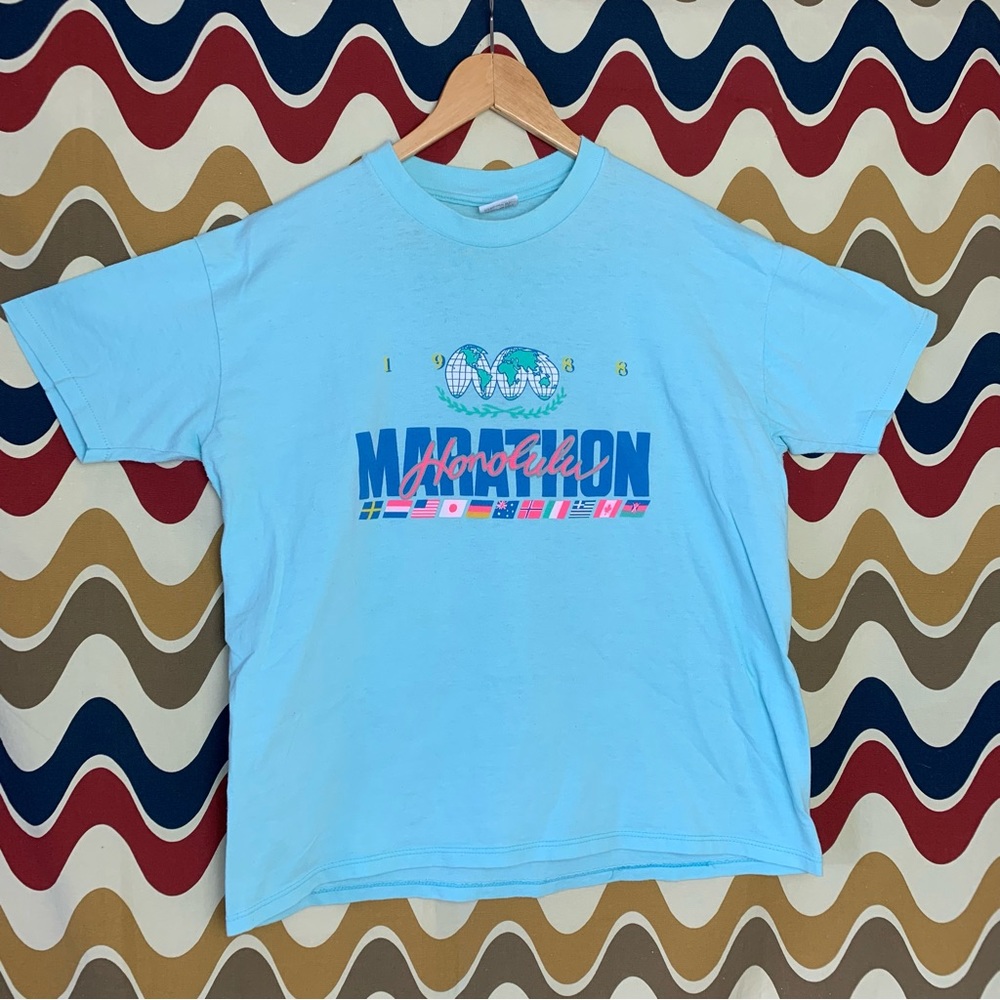 Vintage 1988 Honolulu Marathon Single Stitch Tshirt